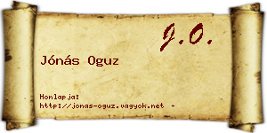 Jónás Oguz névjegykártya